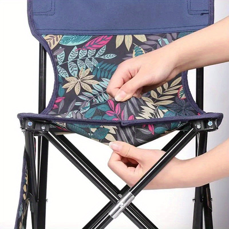 Portable Folding Camping Chair Heavy Duty Backrest Outdoor Beach Fishing