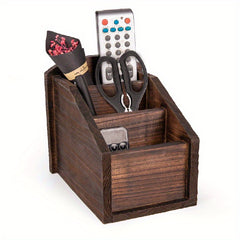 Retro Wooden Remote Control Storage Box