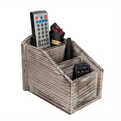 Retro Wooden Remote Control Storage Box