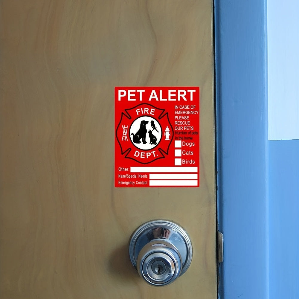 Pet Inside Sticker 4 PCS Fire Rescue Alarm Safety Sticker