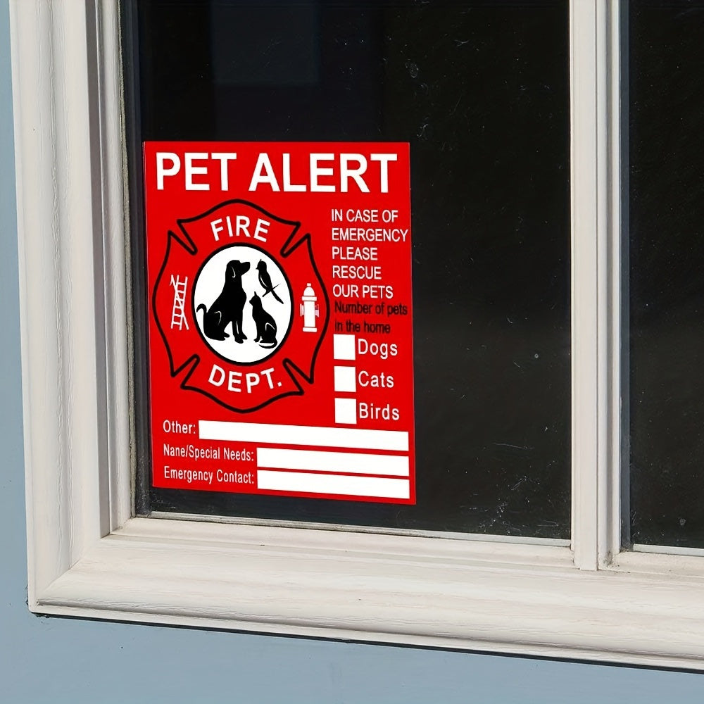 Pet Inside Sticker 4 PCS Fire Rescue Alarm Safety Sticker