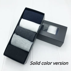 5 Pairs Men's Business Crew Socks for Autumn Winter