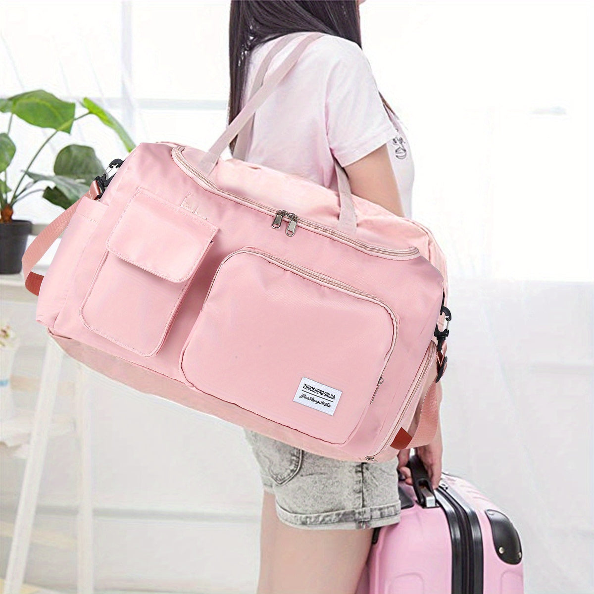 Large Capacity Waterproof Travel Duffel Bag Lightweight Sports Gym Bag