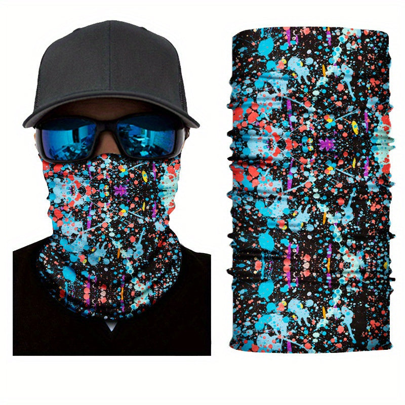 Watercolor Printed Outdoor Headband Sports Mask for Riding