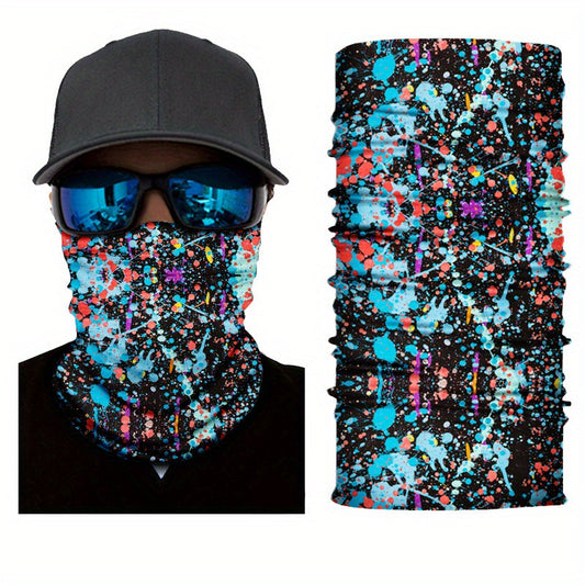 Watercolor Printed Outdoor Headband Sports Mask for Riding