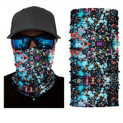 Watercolor Printed Outdoor Headband Sports Mask for Riding
