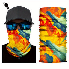 Watercolor Printed Outdoor Headband Sports Mask for Riding
