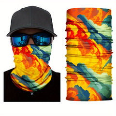 Watercolor Printed Outdoor Headband Sports Mask for Riding