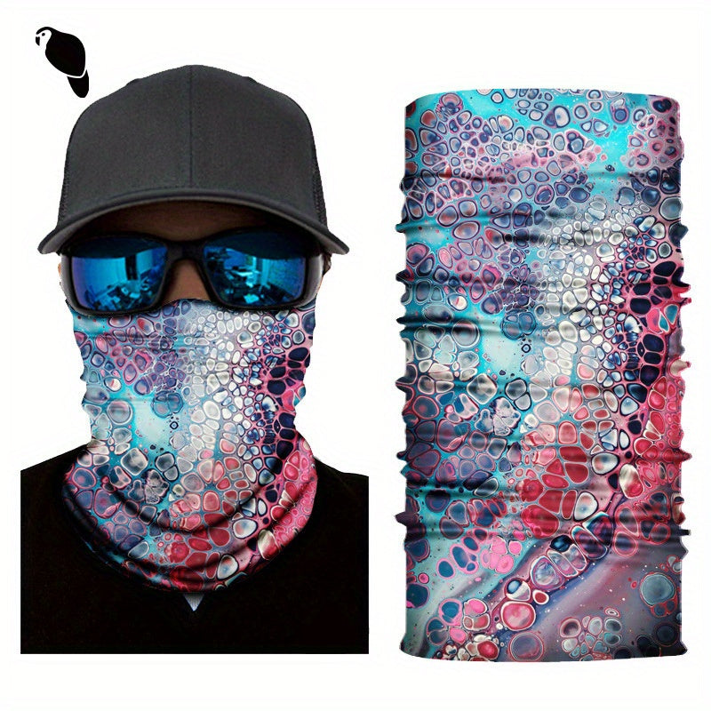 Watercolor Printed Outdoor Headband Sports Mask for Riding