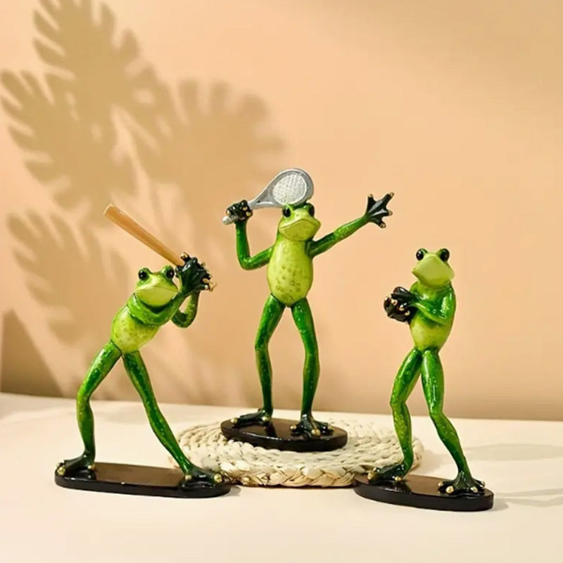 Garden Frog Sports Frog Decorative Accessories Home Decoration