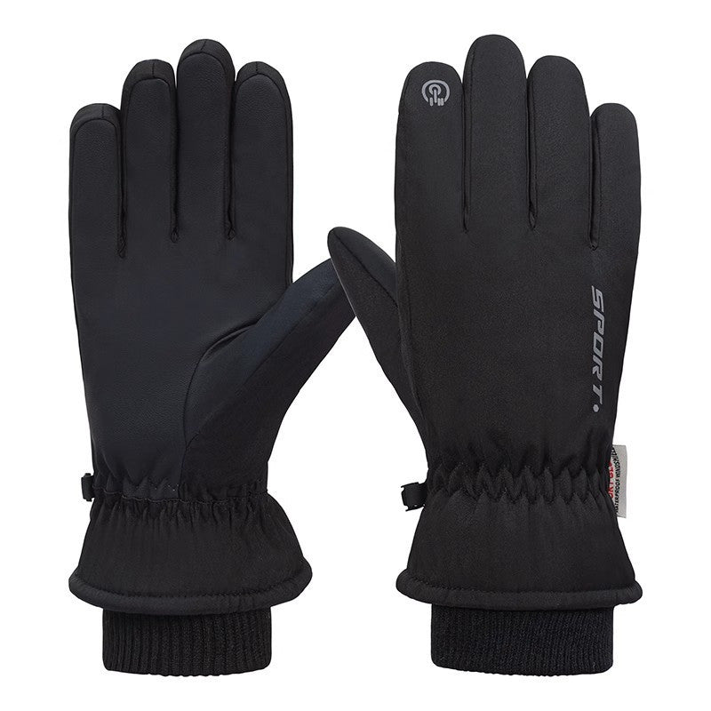 Fleece Lined Warm Keeping Sports Gloves for Winter Outdoors