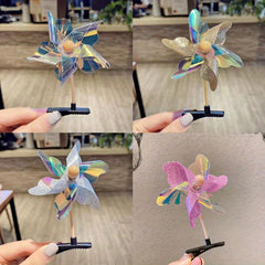 5pcs Sequin Laser Windmill Hairpin Hair Accessories Headwear