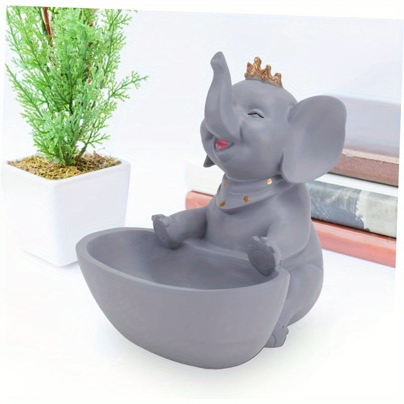 Cut Elephant Storage Box Resin Tray, Jewelry Key Sundries Organizer