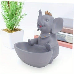 Cut Elephant Storage Box Resin Tray, Jewelry Key Sundries Organizer