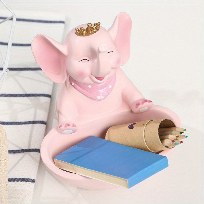 Cut Elephant Storage Box Resin Tray, Jewelry Key Sundries Organizer