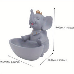 Resin Animal Storage Statue Holding Tray Entrance Decor