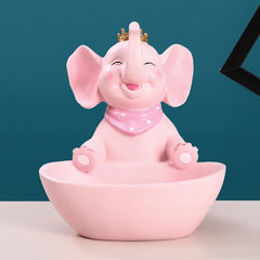 Resin Animal Storage Statue Holding Tray Entrance Decor
