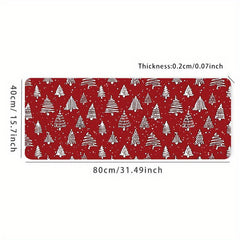 Christmas Tree Mouse Pad Print Non Slip Rubber Rectangle Mouse Mat