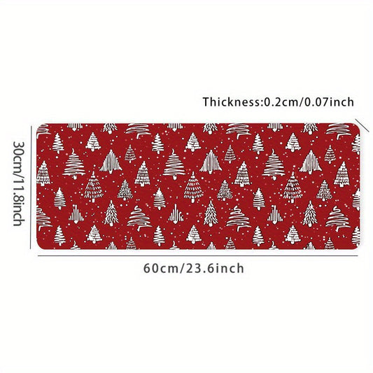 Christmas Tree Mouse Pad Print Non Slip Rubber Rectangle Mouse Mat