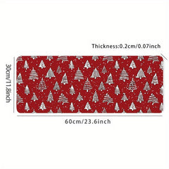 Christmas Tree Mouse Pad Print Non Slip Rubber Rectangle Mouse Mat