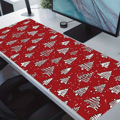 Christmas Tree Mouse Pad Print Non Slip Rubber Rectangle Mouse Mat