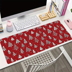 Christmas Tree Mouse Pad Print Non Slip Rubber Rectangle Mouse Mat