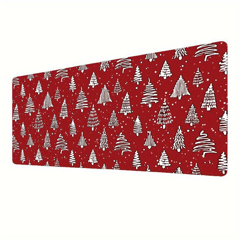 Christmas Tree Mouse Pad Print Non Slip Rubber Rectangle Mouse Mat
