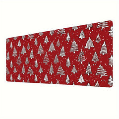 Christmas Tree Mouse Pad Print Non Slip Rubber Rectangle Mouse Mat