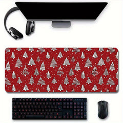 Christmas Tree Mouse Pad Print Non Slip Rubber Rectangle Mouse Mat
