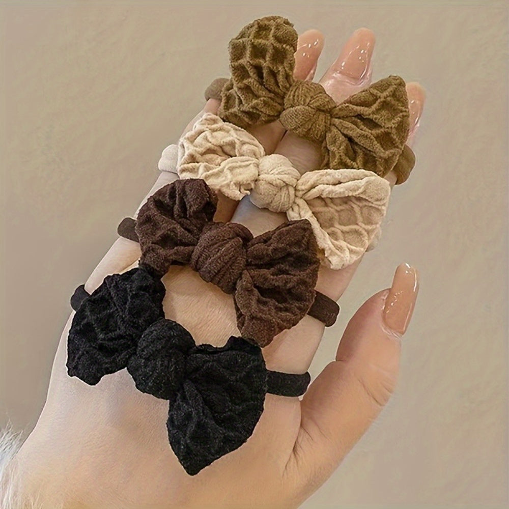 10pcs High Elastic Bow Hair Rope Hair Band Headwear Hair Accessories