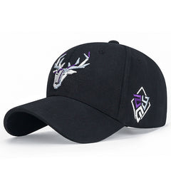 Embroidered Deer Head Baseball Cap Sun Hat Trucker Hat