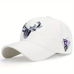 Embroidered Deer Head Baseball Cap Sun Hat Trucker Hat