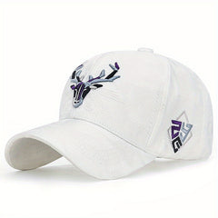 Embroidered Deer Head Baseball Cap Sun Hat Trucker Hat