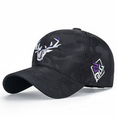 Embroidered Deer Head Baseball Cap Sun Hat Trucker Hat