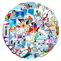 50pcs Graffiti Stickers for Laptop Guitar Ski Phone