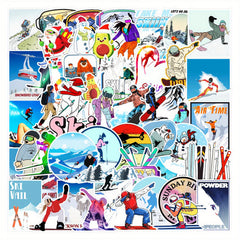 50pcs Graffiti Stickers for Laptop Guitar Ski Phone