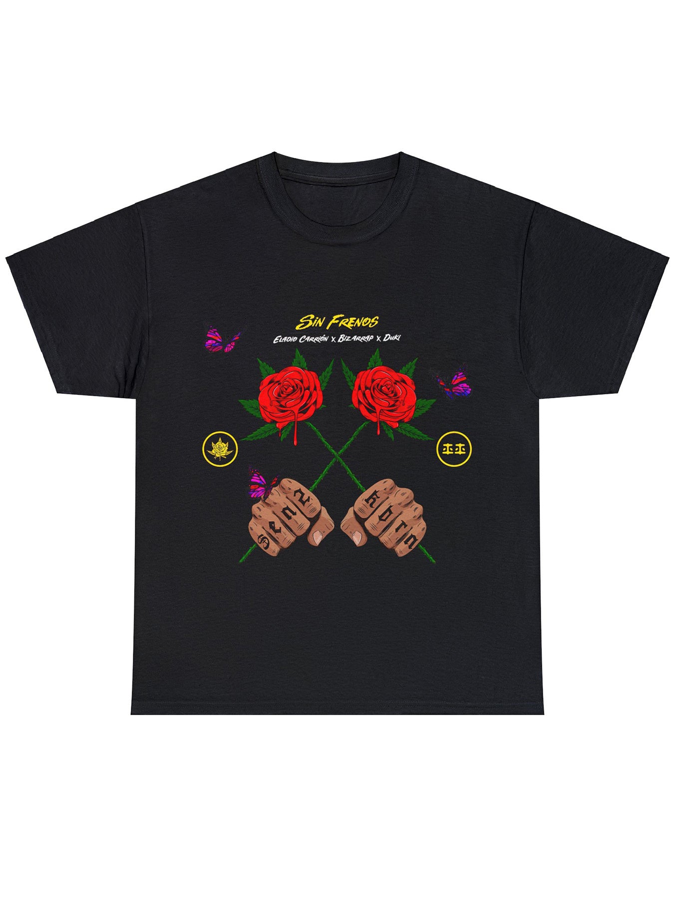 Red Roses Print Men's Graphic T-shirt for Summer
