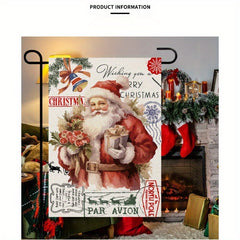 3pcs Merry Christmas Flags Hanging Decoration for Courtyard/Garden