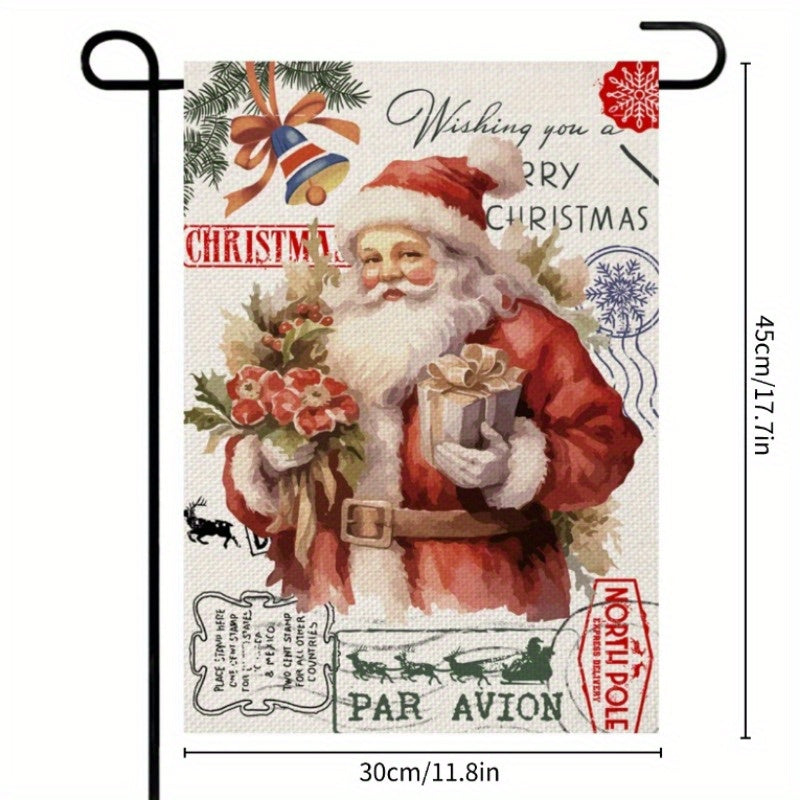 3pcs Merry Christmas Flags Hanging Decoration for Courtyard/Garden