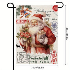 3pcs Merry Christmas Flags Hanging Decoration for Courtyard/Garden