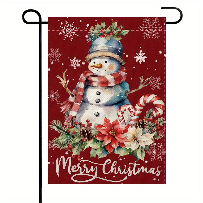 3pcs Merry Christmas Flags Hanging Decoration for Courtyard/Garden