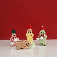 350ml Gingerbread Man Water Cup w/ Lid for Sports Travel