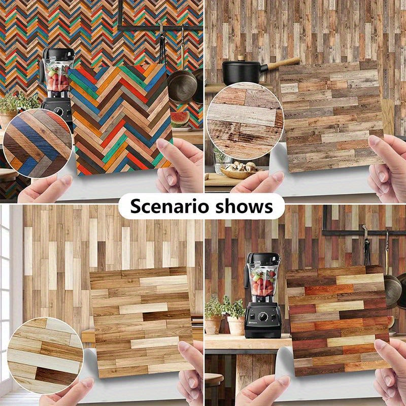 1/12 Dollhouse Grain Floor Wallpaper Tiles Sticker