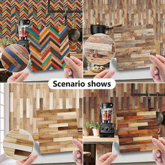 1/12 Dollhouse Grain Floor Wallpaper Tiles Sticker