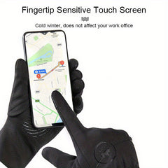 Warm Velvet Waterproof Touch Screen Cycling Gloves