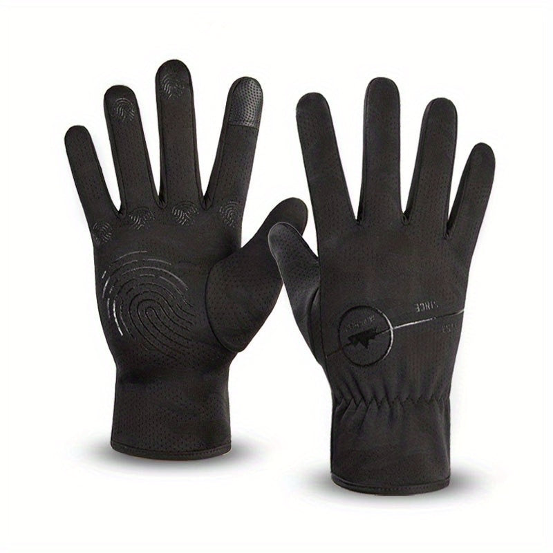 Warm Velvet Waterproof Touch Screen Cycling Gloves