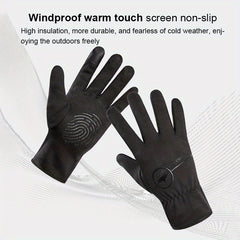 Warm Velvet Waterproof Touch Screen Cycling Gloves