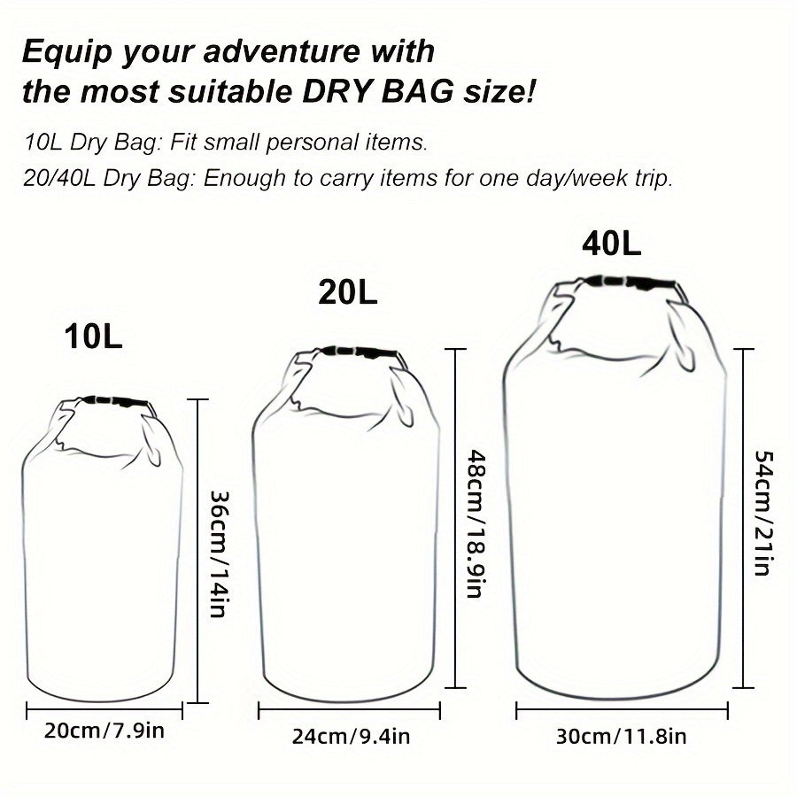 40L Waterproof Dry Bag Lightweight Dry Storage Bag Kayaking Camping Fishing