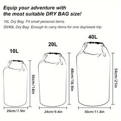 40L Waterproof Dry Bag Lightweight Dry Storage Bag Kayaking Camping Fishing