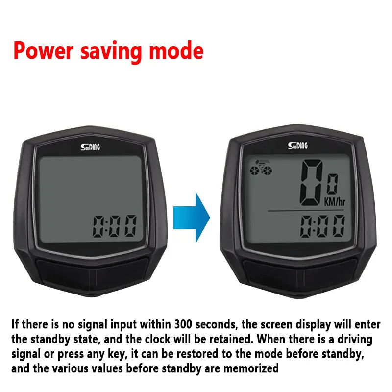 Bike Speedometer Odometer with AG10 Battery, Magnet Sensor, Stopwatch Base